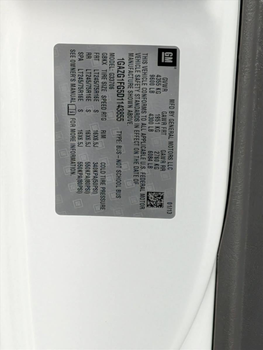 2013 Chevrolet Express Passenger 3500 LT