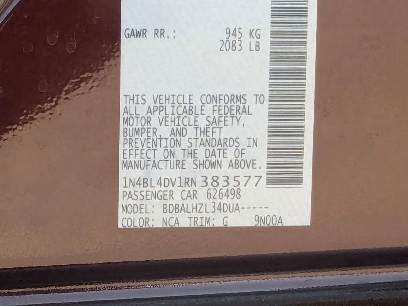 2024 Nissan Altima 2.5 SV