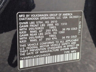 2023 Volkswagen Atlas 3.6L V6 SE w/Technology