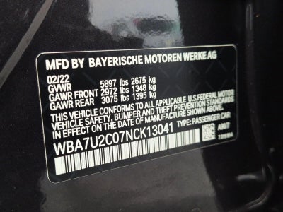 2022 BMW 750 i xDrive