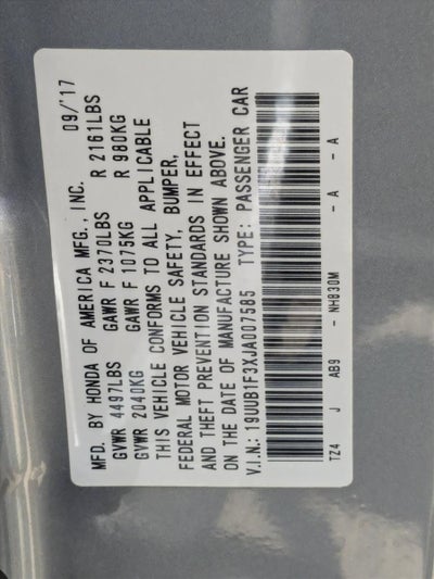 2018 Acura TLX 2.4L FWD