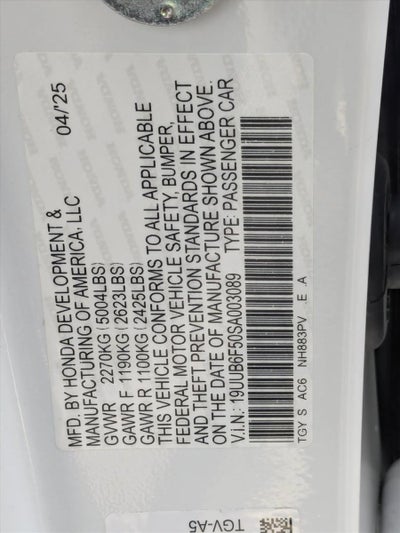 2025 Acura TLX SH-AWD w/A-Spec Package