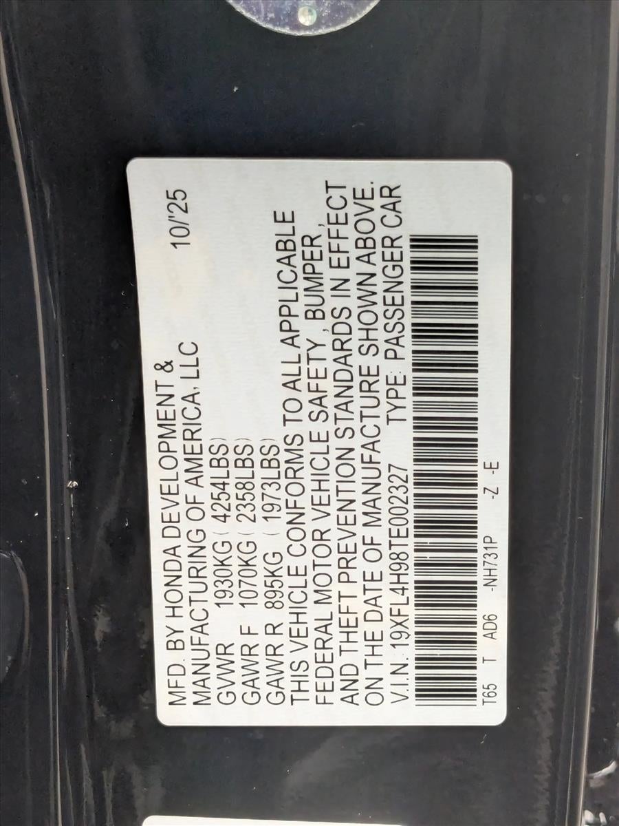 2026 Honda Civic Hatchback Hybrid Sport Touring CVT