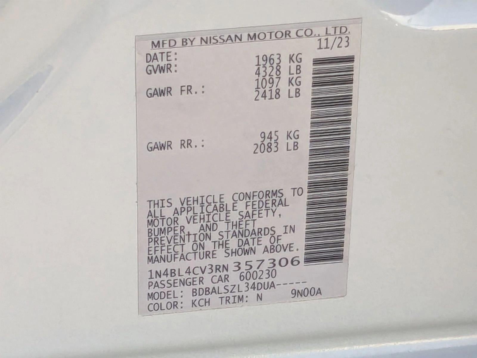 2024 Nissan Altima 2.5 SR Sedan