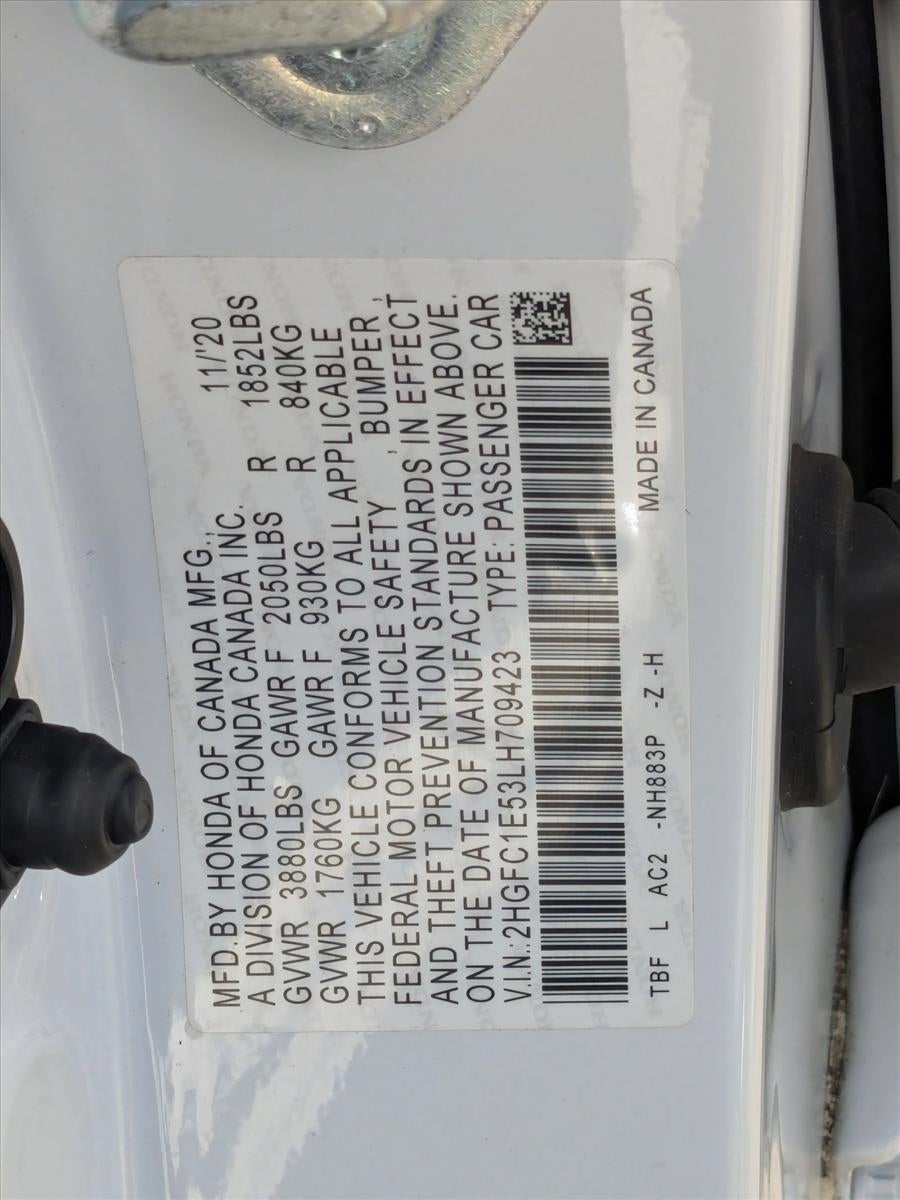 2020 Honda Civic Si Sedan Manual w/Summer Tires