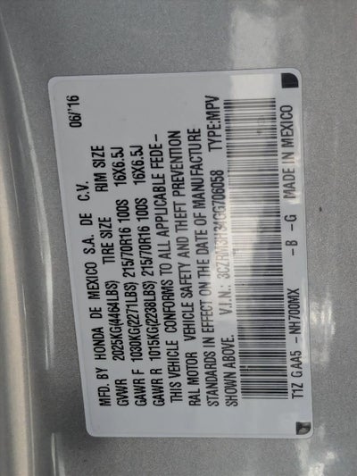 2016 Honda CR-V LX 2WD