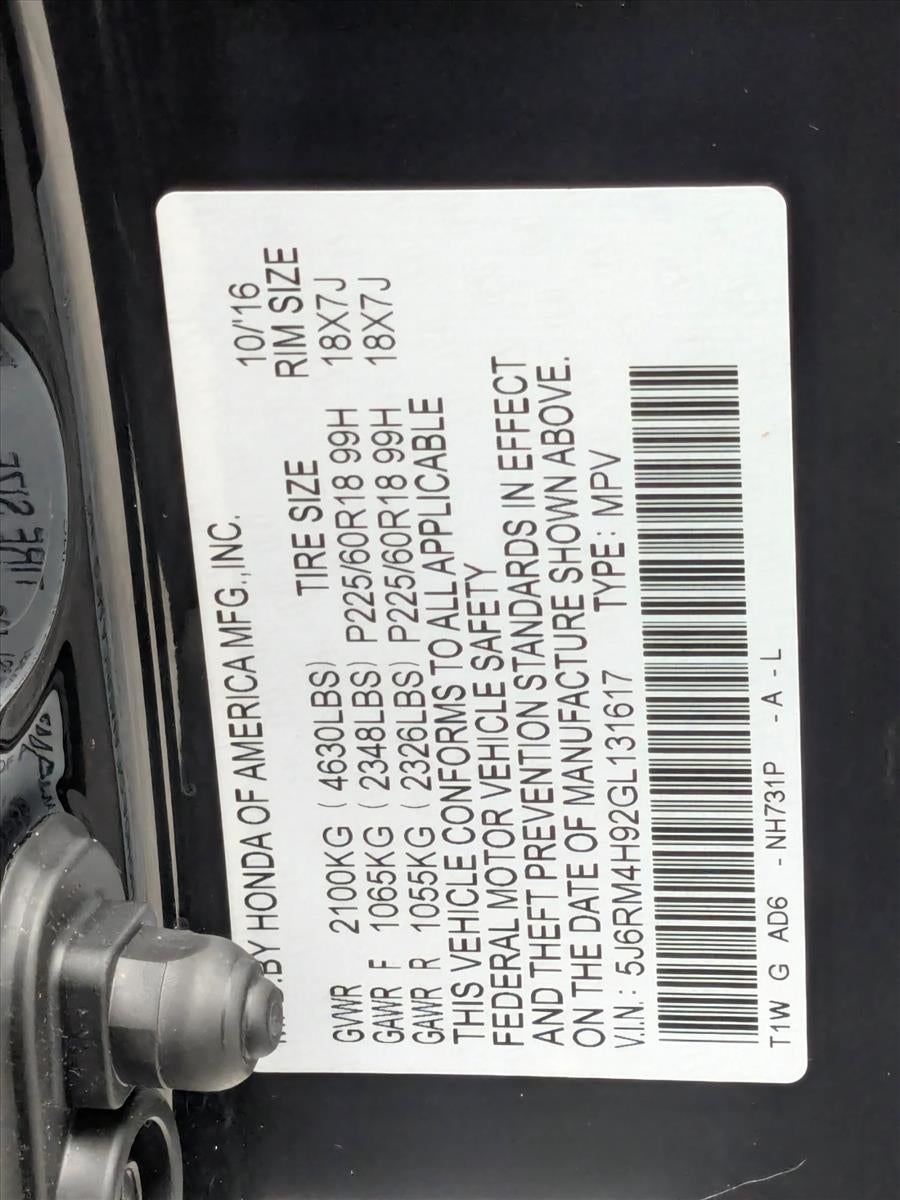 2016 Honda CR-V Touring AWD