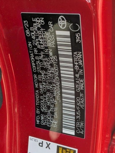 2023 Toyota GR Corolla Core Manual (Natl)