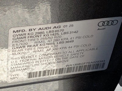 2025 Audi SQ6 e-tron Prestige quattro