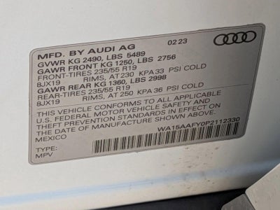 2023 Audi Q5 Sportback S line Premium Plus 45 TFSI quattro