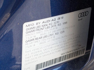 2017 Audi allroad 2.0 TFSI Prestige