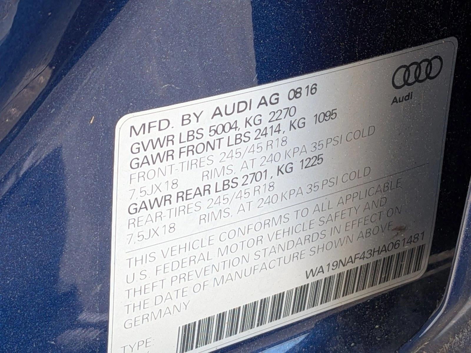 2017 Audi allroad 2.0 TFSI Prestige