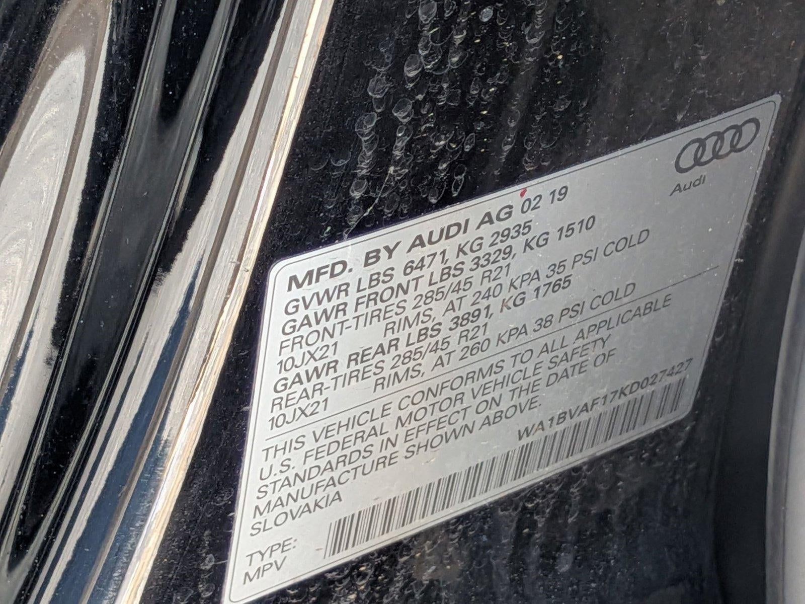 2019 Audi Q8 Premium Plus 55 TFSI quattro