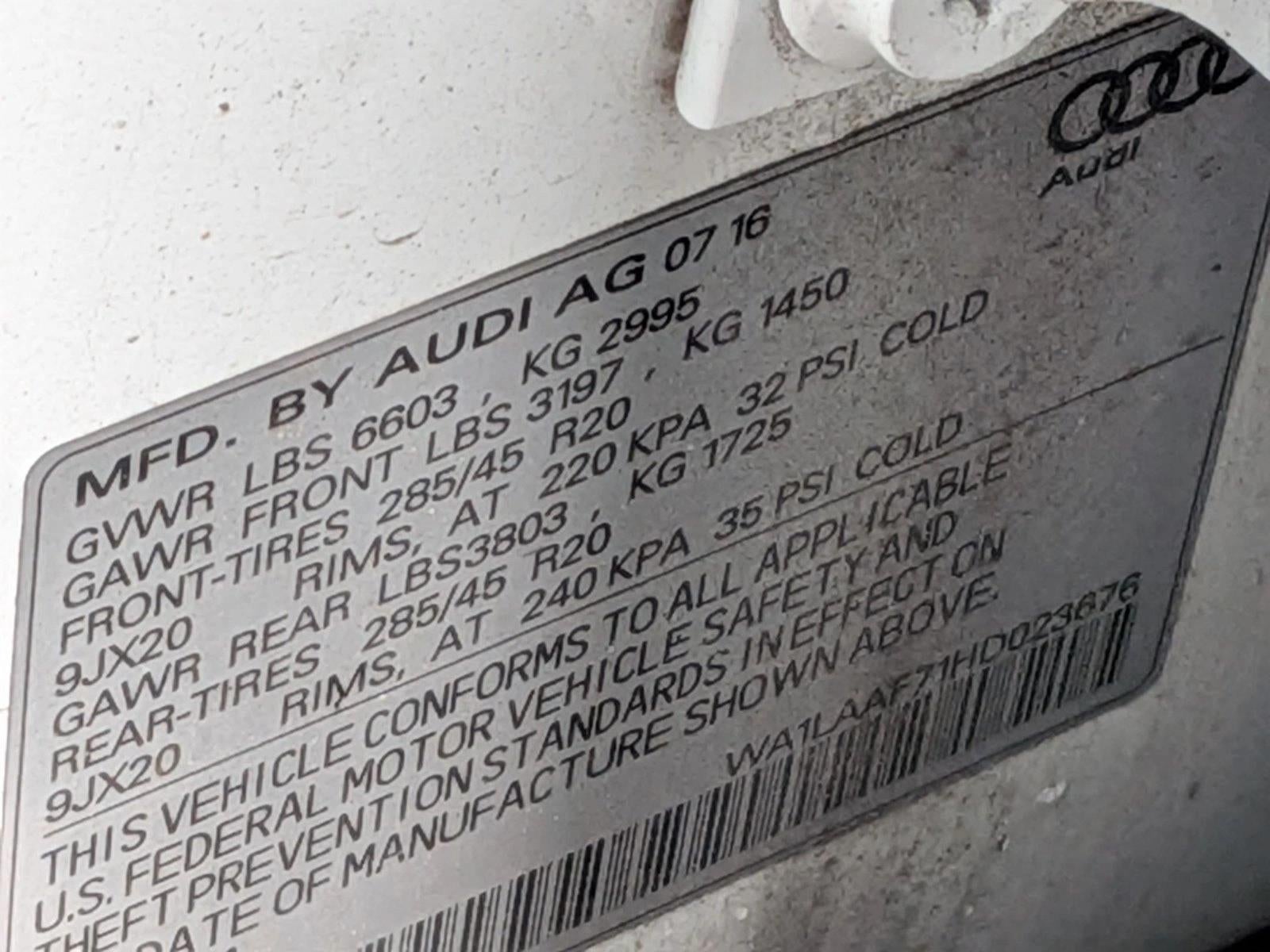 2017 Audi Q7 3.0 TFSI Premium Plus