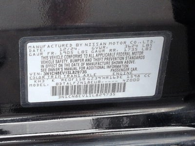 2025 Nissan Versa SV CVT