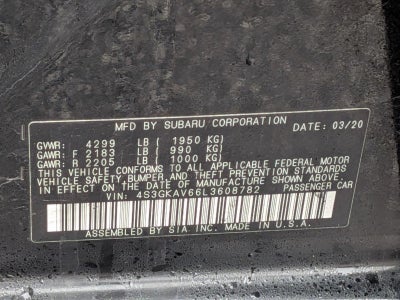 2020 Subaru Impreza Premium 4-door CVT