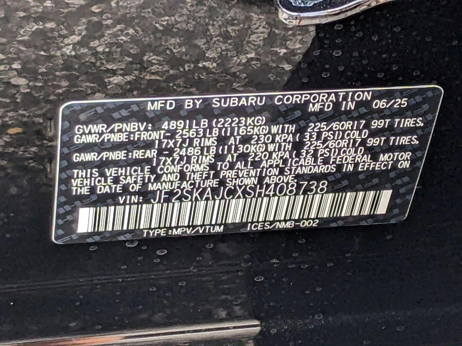 2025 Subaru Forester Wilderness CVT