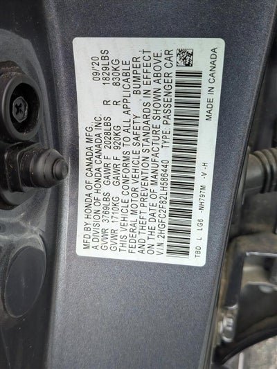 2020 Honda Civic Sedan Sport CVT
