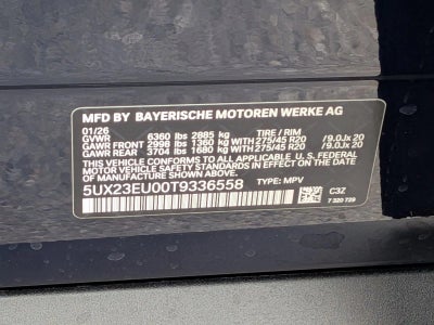 2026 BMW X5 xDrive40i Sports Activity Vehicle
