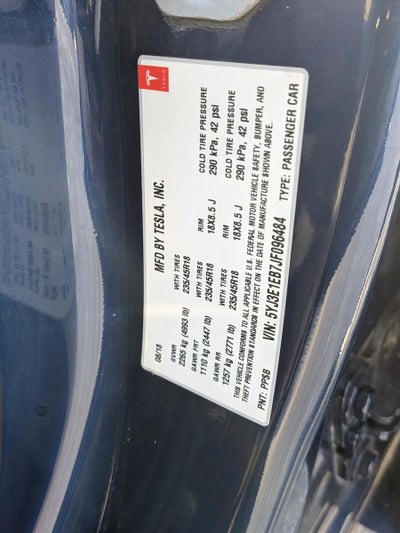 2018 Tesla Model 3 Long Range Battery AWD