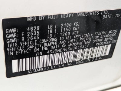 2016 Subaru Legacy 3.6R Limited