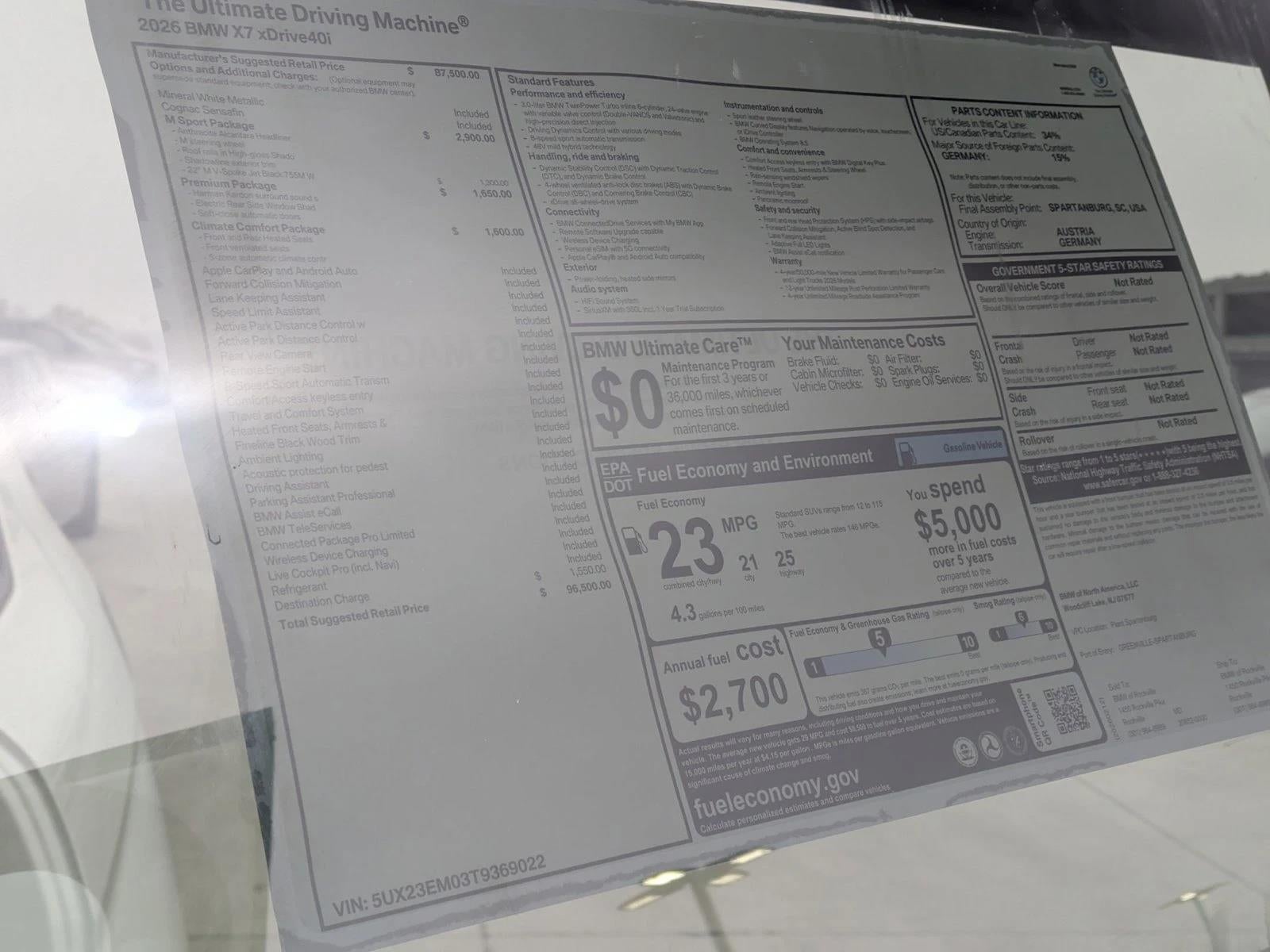 2026 BMW X7 xDrive40i Sports Activity Vehicle