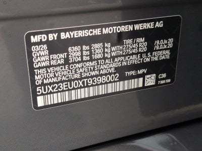 2026 BMW X5 xDrive40i Sports Activity Vehicle