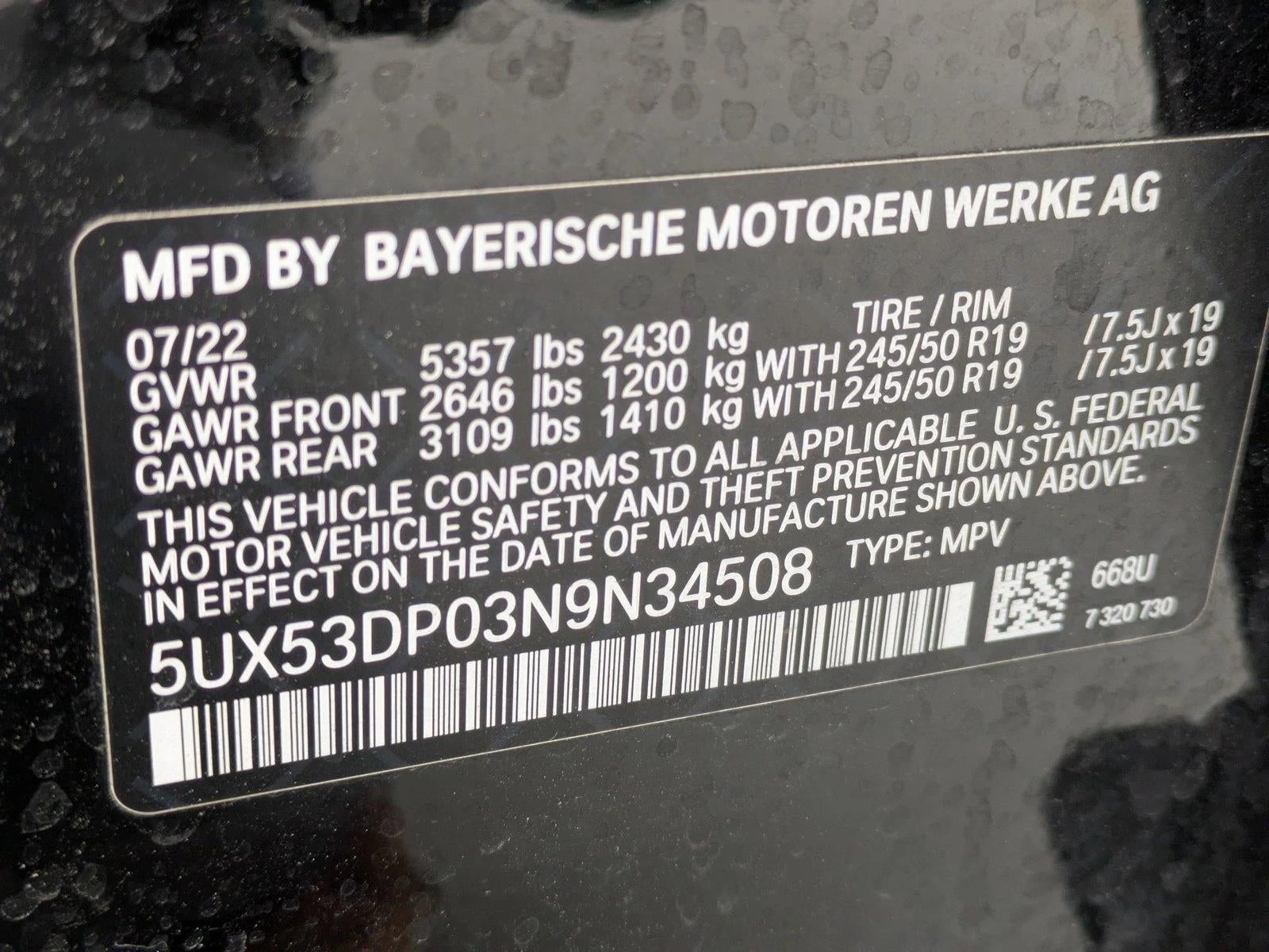 2022 BMW X3 xDrive30i Sports Activity Vehicle