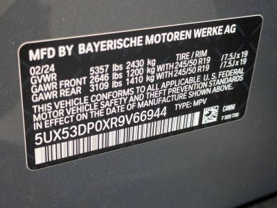 2024 BMW X3 xDrive30i Sports Activity Vehicle