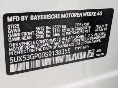2025 BMW X3 30 xDrive Sports Activity Vehicle