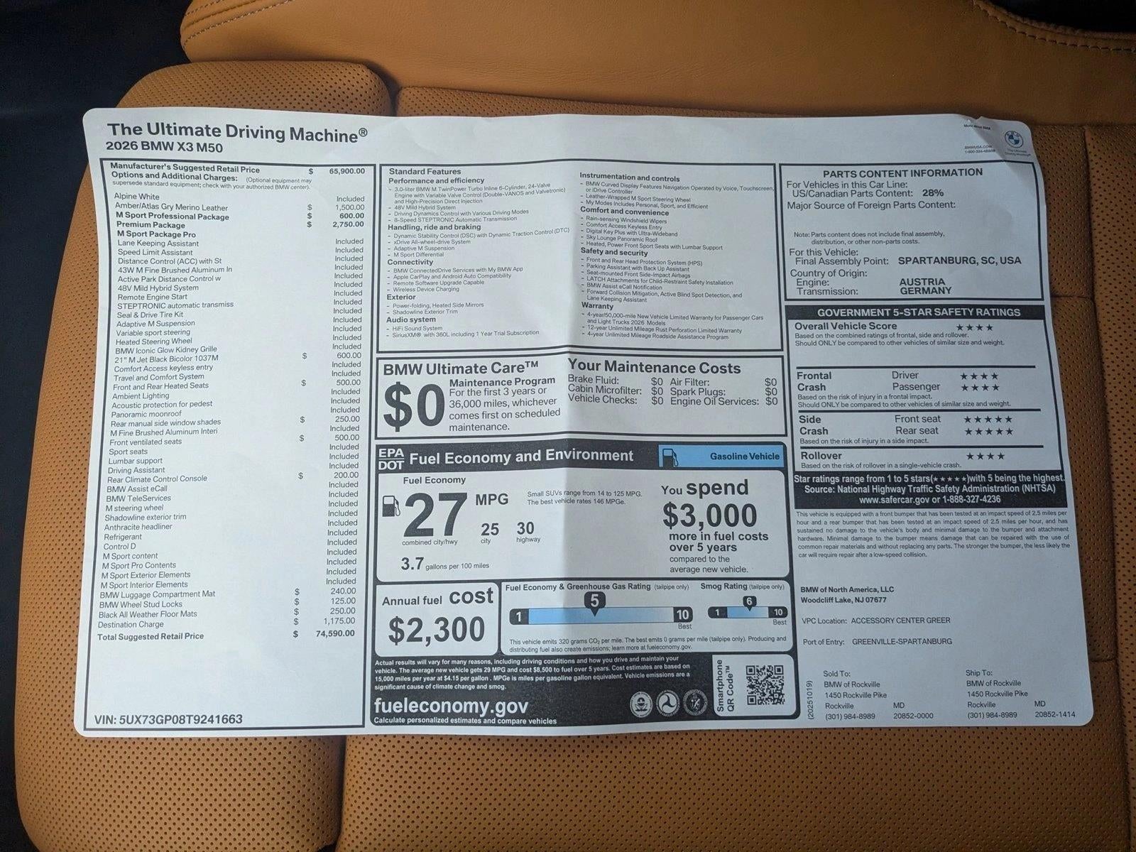 2026 BMW X3 M50 xDrive Sports Activity Vehicle