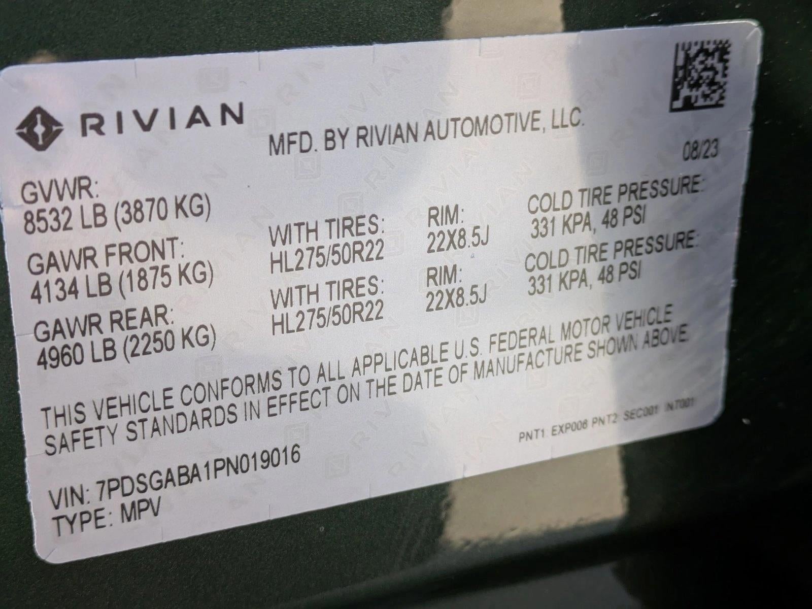 2023 Rivian R1S Adventure Quad-Motor Large Pack
