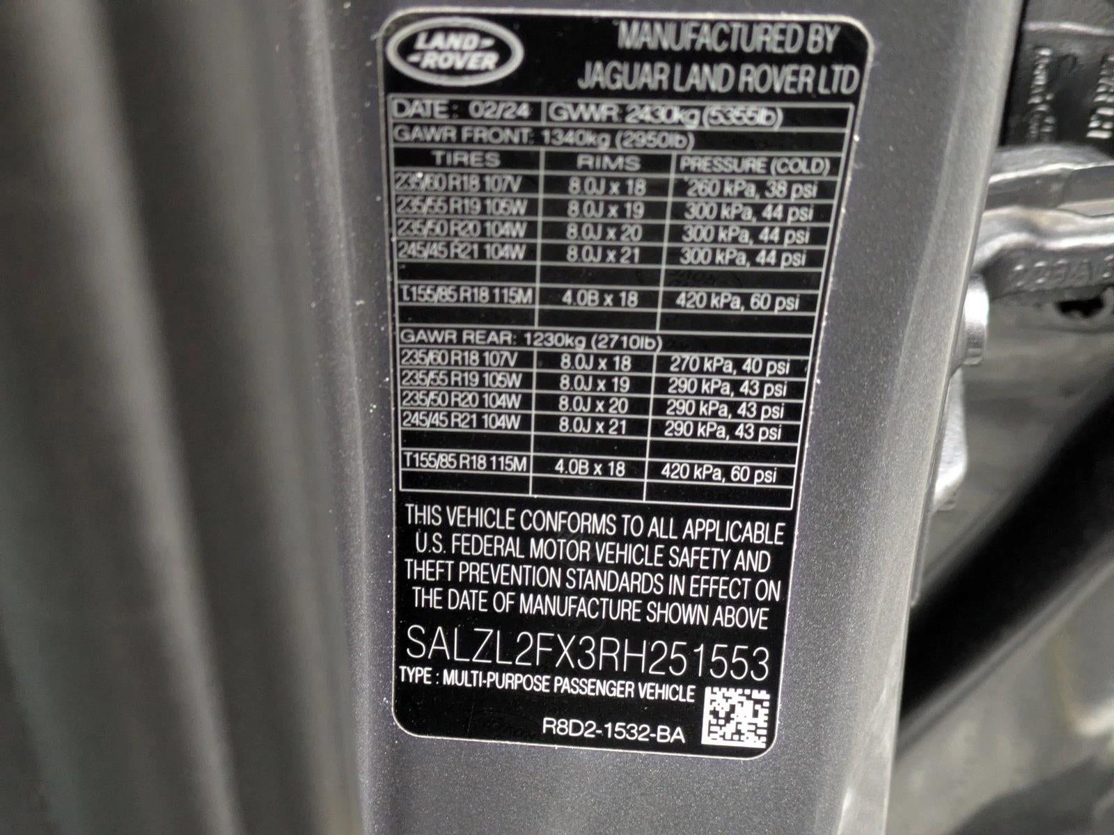 2024 Land Rover Range Rover Evoque Dynamic SE AWD