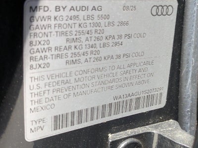 2025 Audi Q5 Prestige 2.0 TFSI quattro