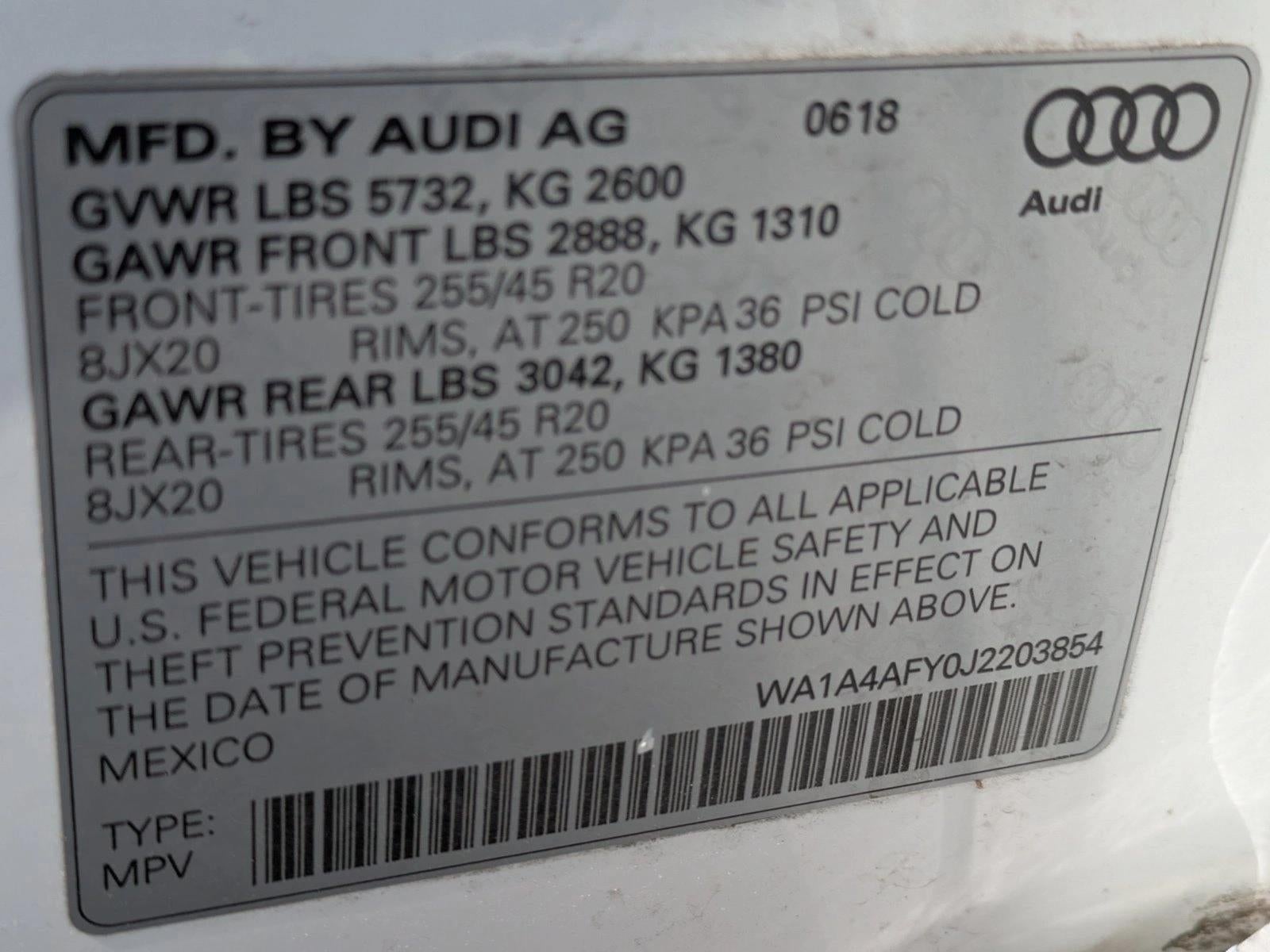 2018 Audi SQ5 3.0 TFSI Premium Plus