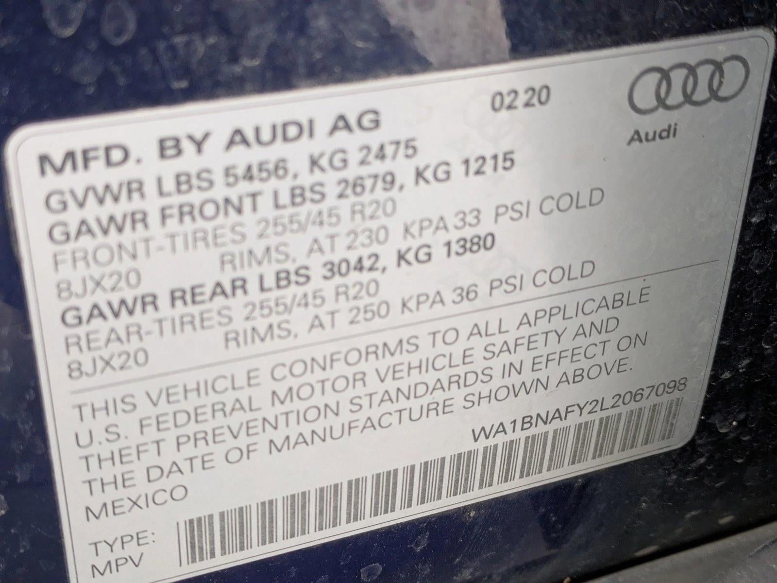 2020 Audi Q5 Premium Plus 45 TFSI quattro