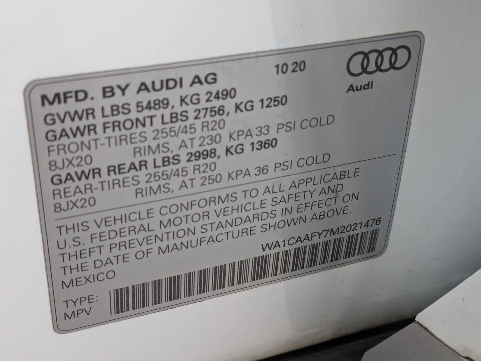 2021 Audi Q5 Prestige 45 TFSI quattro