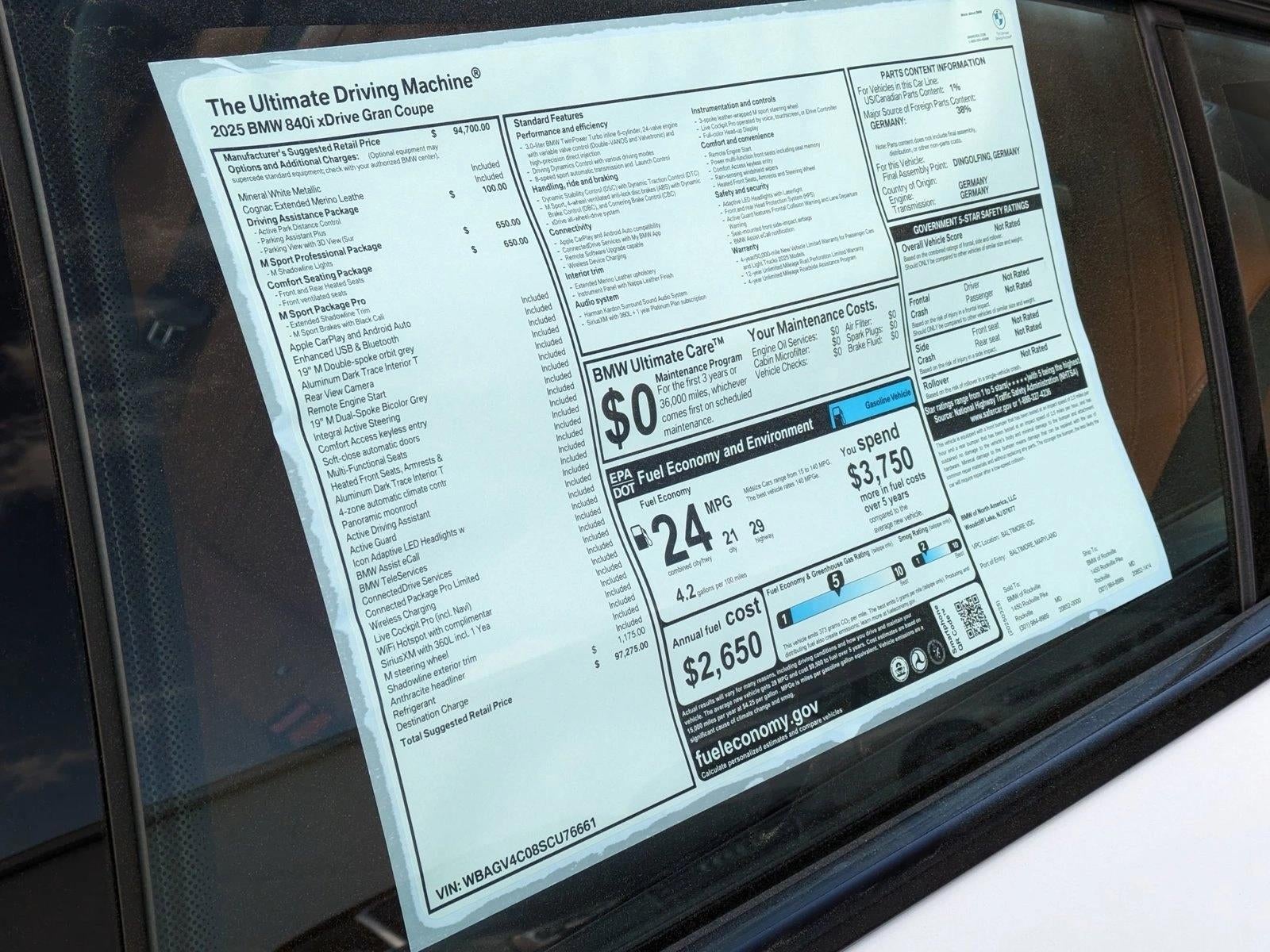 2025 BMW 840i Gran Coupe