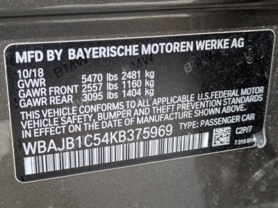 2019 BMW 530e xDrive iPerformance Plug-In Hybrid