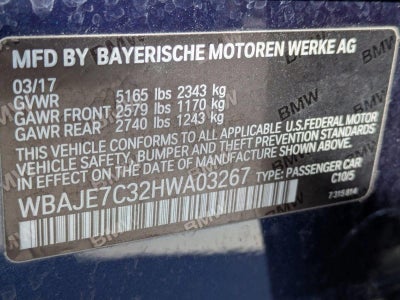 2017 BMW 540i xDrive Sedan