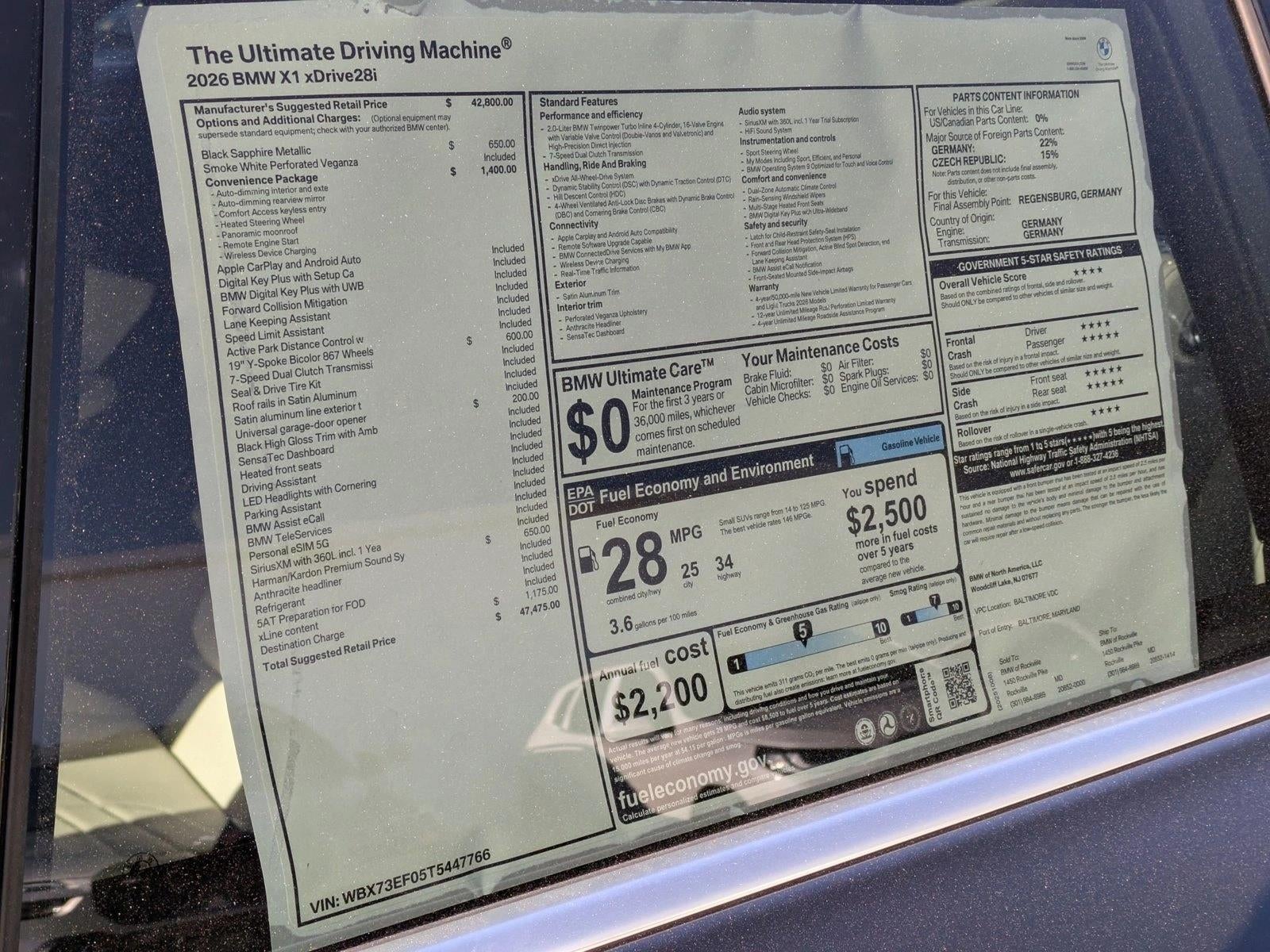 2026 BMW X1 xDrive28i Sports Activity Vehicle