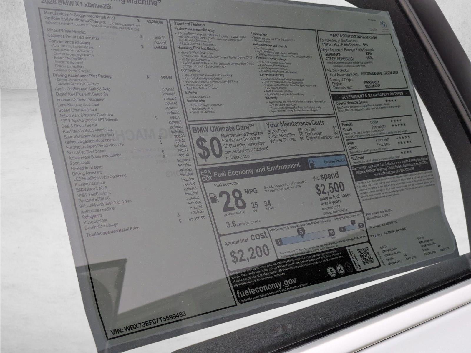 2026 BMW X1 xDrive28i Sports Activity Vehicle