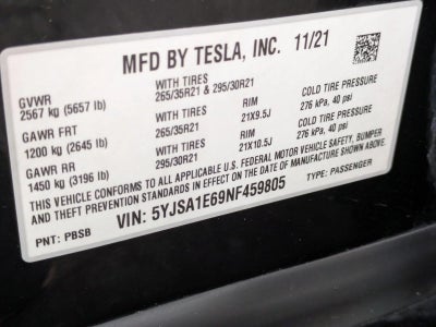 2022 Tesla Model S Plaid AWD