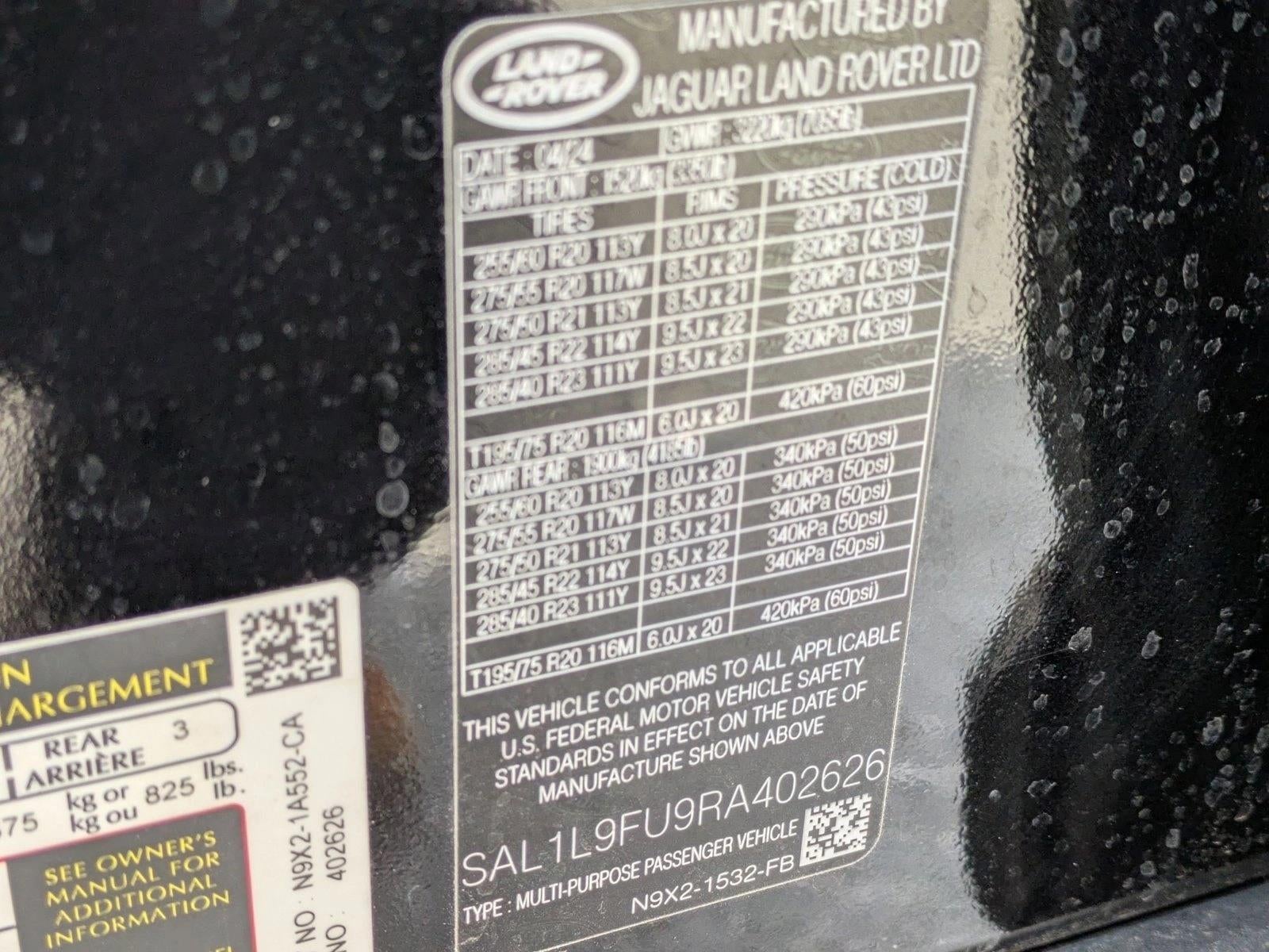 2024 Land Rover Range Rover Sport P400 Dynamic SE