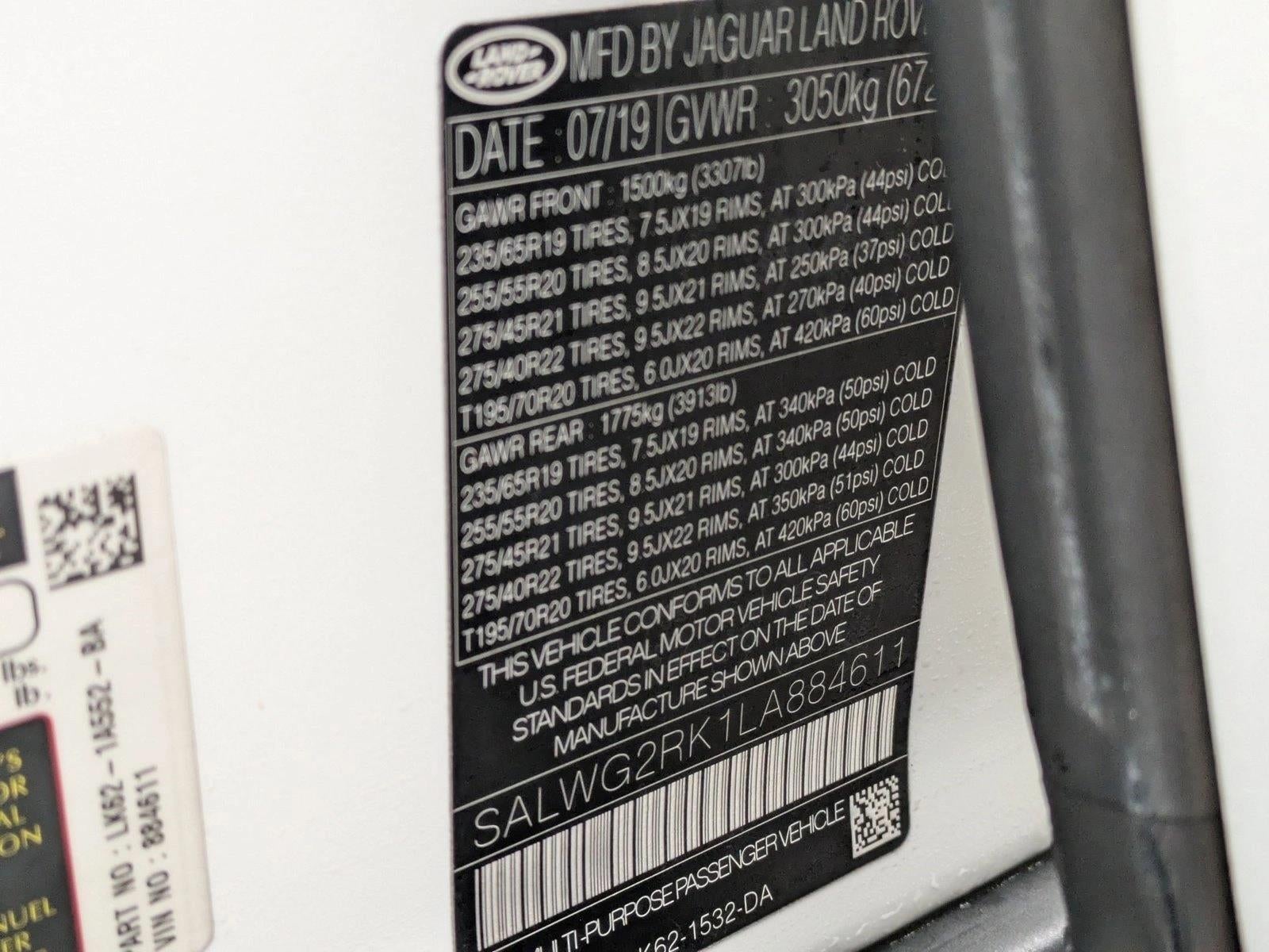 2020 Land Rover Range Rover Sport Td6 Diesel SE