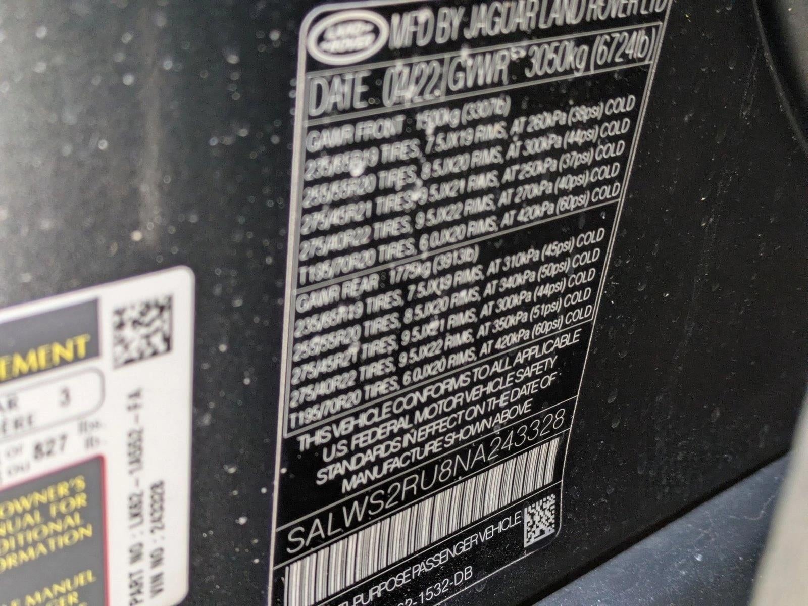 2022 Land Rover Range Rover Sport Turbo i6 MHEV HST