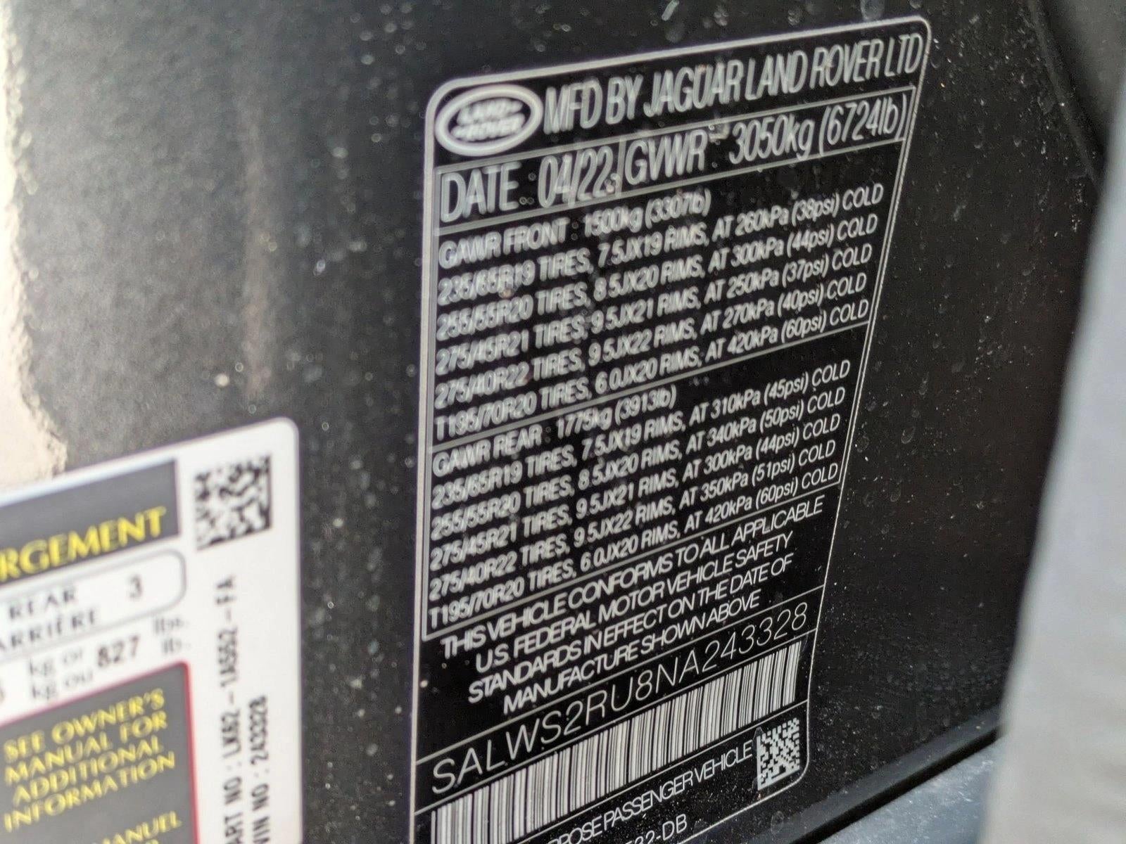 2022 Land Rover Range Rover Sport Turbo i6 MHEV HST