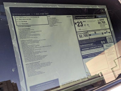 2026 Land Rover Range Rover Velar P250 Dynamic SE *Ltd Avail*