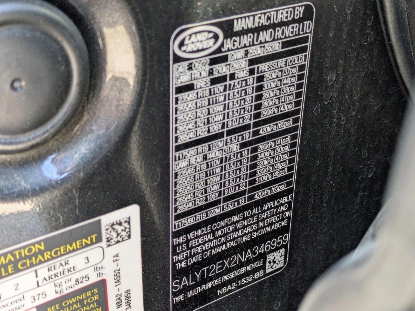 2022 Land Rover Range Rover Velar P250 R-Dynamic S