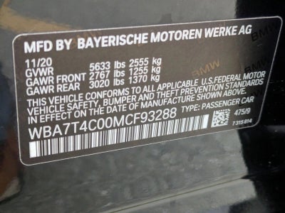 2021 BMW 740i xDrive Sedan